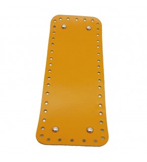 Çanta Aksesuar Gerçek Deri Hardal Sarı 30X12 cm Dikdörtgen Gümüş Metalli Çanta Tabanı