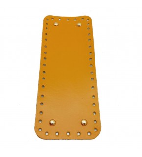 Çanta Aksesuar Gerçek Deri Hardal Sarı 30X12 cm Dikdörtgen Light Gold Metalli Çanta Tabanı