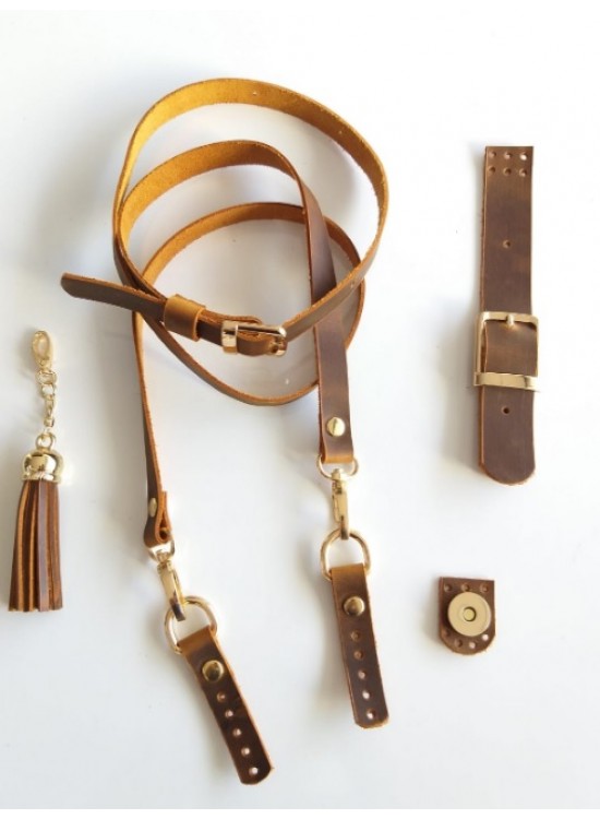 Çanta Aksesuar Gerçek Deri Hardal Sarı Crazy Oil Çanta Seti Püsküllü Çanta Aksesuar Gerçek Deri Hardal Sarı Crazy Oil Çanta Seti Püsküllü