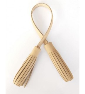 Çanta Aksesuar Gerçek Deri İkili Düz Püskül Ham Renk