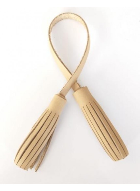 Çanta Aksesuar Gerçek Deri İkili Düz Püskül Ham Renk