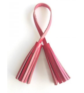 Çanta Aksesuar Gerçek Deri İkili Düz Püskül Kırmızı Renk