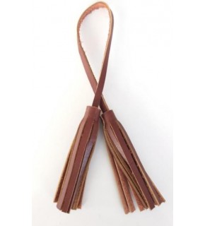 Çanta Aksesuar Gerçek Deri İkili Düz Püskül Kızıl Kahve Renk