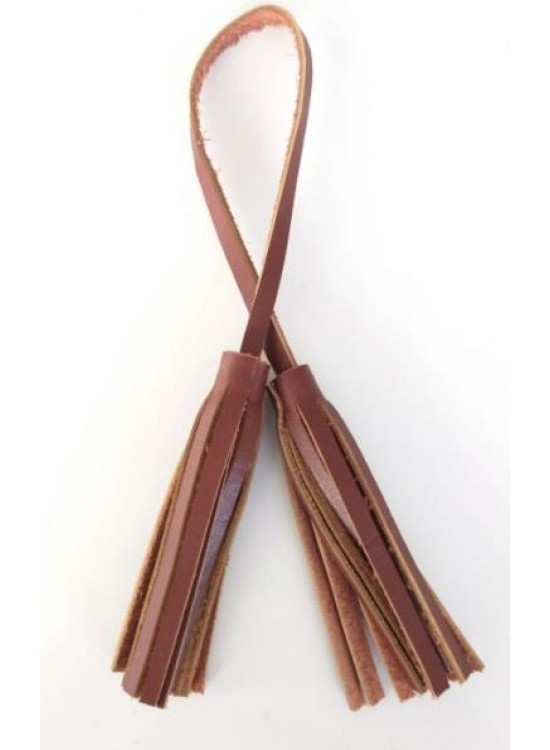 Çanta Aksesuar Gerçek Deri İkili Düz Püskül Kızıl Kahve Renk