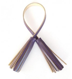 Çanta Aksesuar Gerçek Deri İkili Düz Püskül Mor