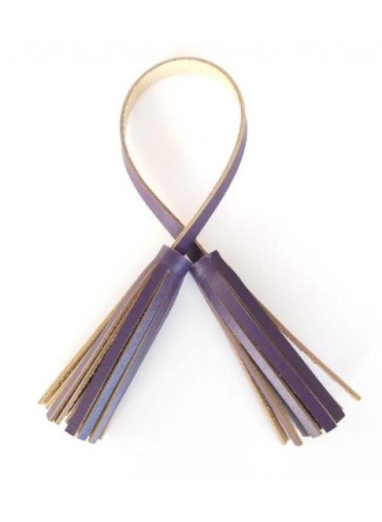 Çanta Aksesuar Gerçek Deri İkili Düz Püskül Mor