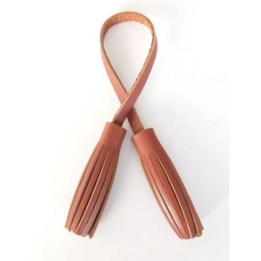 Çanta Aksesuar Gerçek Deri İkili Düz Püskül Taba Renk