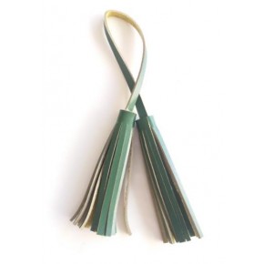 Çanta Aksesuar Gerçek Deri İkili Düz Püskül Yeşil Renk