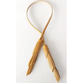 Çanta Aksesuar Gerçek Deri İkili Zig Zag Püskül Hardal Sarı Renk