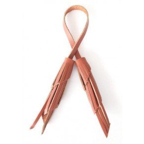 Çanta Aksesuar Gerçek Deri İkili Zig Zag Püskül Taba Renk