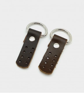 Çanta Aksesuar Gerçek Deri Kahverengi Sapucu (Böce) Gümüş Metalli