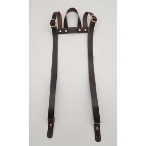 Çanta Aksesuar Gerçek Deri Kahverengi Sırt Çanta Sapı Light Gold Metalli