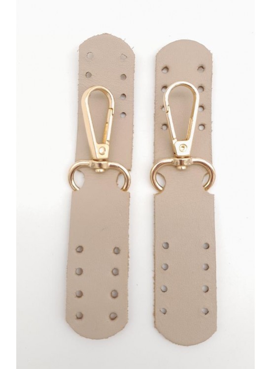 Çanta Aksesuar Gerçek Deri Kanatlı Kancalı Böce Bej Light Gold Metalli Çanta Aksesuar Gerçek Deri Kanatlı Kancalı Böce Bej Light Gold Metalli