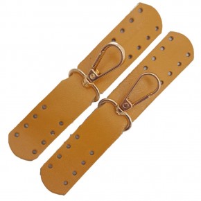 Çanta Aksesuar Gerçek Deri Kanatlı Kancalı Böce Hardal Renk Light Gold Metalli