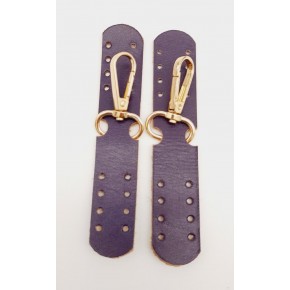 Çanta Aksesuar Gerçek Deri Kanatlı Kancalı Böce Mor Light Gold Metalli