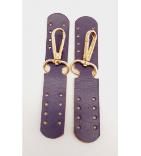 Çanta Aksesuar Gerçek Deri Kanatlı Kancalı Böce Mor Light Gold Metalli