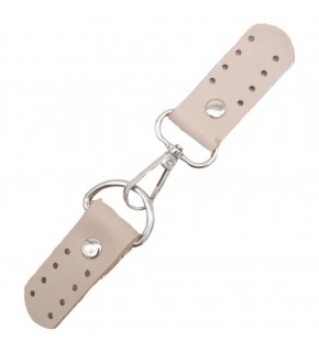 Çanta Aksesuar Gerçek Deri Kancalı Böce (Kilit) Bej Renk Gümüş Metalli