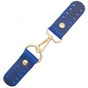 Çanta Aksesuar Gerçek Deri Kancalı Böce (Kilit) Crazy Oil Saks Mavi Renk Light Gold Metalli