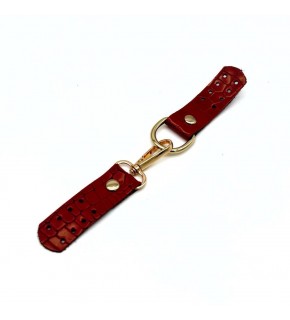 Çanta Aksesuar Gerçek Deri Kancalı Böce (Kilit) Croco Taba Renk Light Gold Metalli