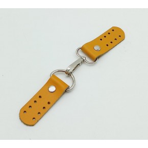 Çanta Aksesuar Gerçek Deri Kancalı Böce (Kilit) Hardal Gümüş Metalli