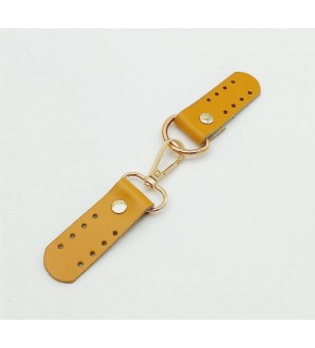 Çanta Aksesuar Gerçek Deri Kancalı Böce (Kilit) Hardal Light Gold Metalli