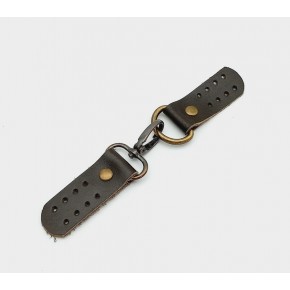 Çanta Aksesuar Gerçek Deri Kancalı Böce (Kilit) Kahverengi Antik Metalli