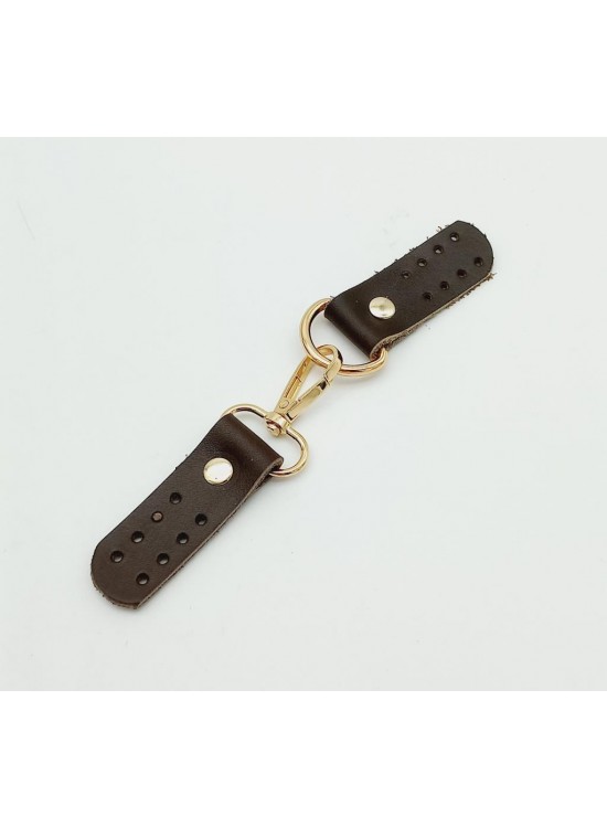 Çanta Aksesuar Gerçek Deri Kancalı Böce (Kilit) Kahverengi Light Gold Metalli Çanta Aksesuar Gerçek Deri Kancalı Böce (Kilit) Kahverengi Light Gold Metalli