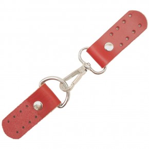 Çanta Aksesuar Gerçek Deri Kancalı Böce (Kilit) Kırmızı Renk Gümüş Metalli