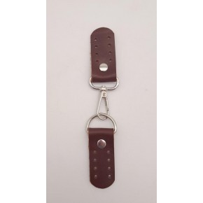 Çanta Aksesuar Gerçek Deri Kancalı Böce (Kilit) Kızıl Kahve Gümüş Metalli