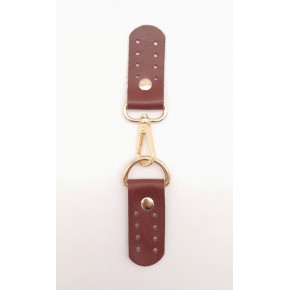Çanta Aksesuar Gerçek Deri Kancalı Böce (Kilit) Kızıl Kahve Light Gold Metalli