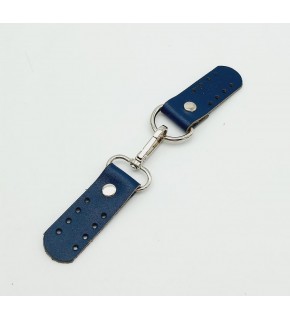 Çanta Aksesuar Gerçek Deri Kancalı Böce (Kilit) Lacivert Gümüş Metalli