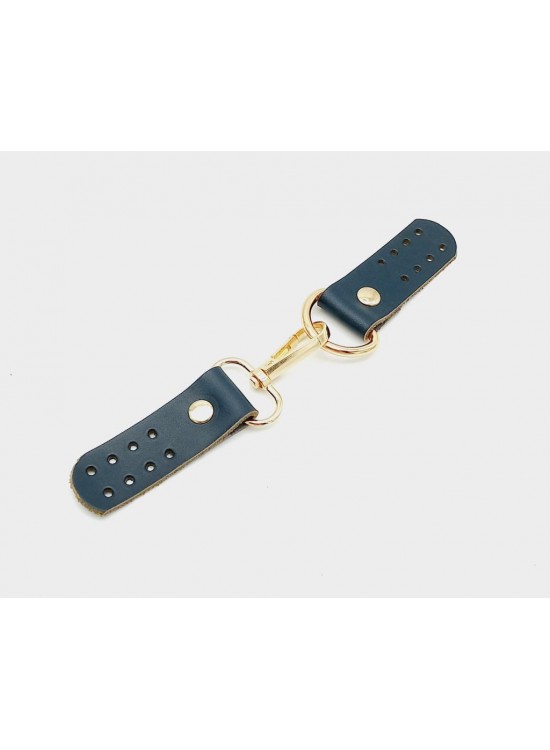 Çanta Aksesuar Gerçek Deri Kancalı Böce (Kilit) Lacivert Light Gold Metalli