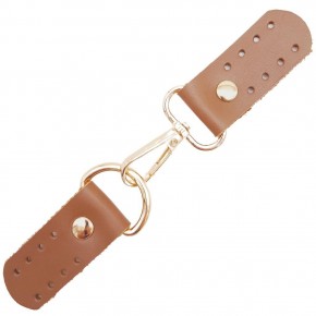 Çanta Aksesuar Gerçek Deri Kancalı Böce (Kilit) Sütlü Kahve Renk Light Gold Metalli