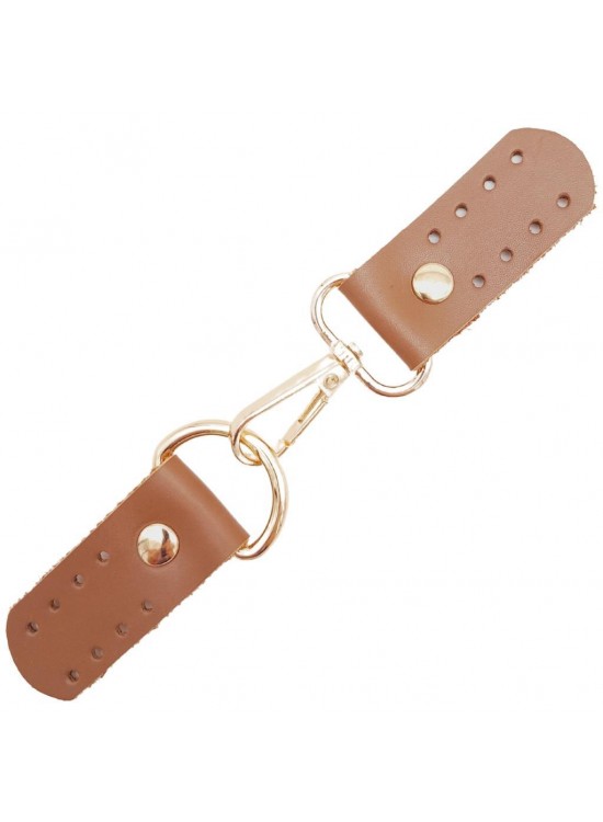 Çanta Aksesuar Gerçek Deri Kancalı Böce (Kilit) Sütlü Kahve Renk Light Gold Metalli