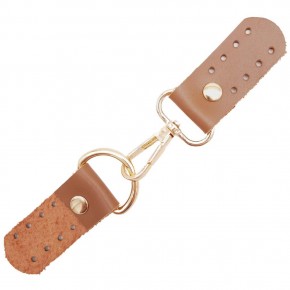 Çanta Aksesuar Gerçek Deri Kancalı Böce (Kilit) Sütlü Kahve Renk Light Gold Metalli