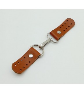 Çanta Aksesuar Gerçek Deri Kancalı Böce (Kilit) Taba Gümüş Metalli