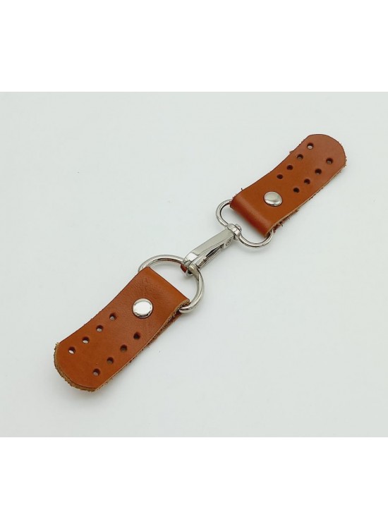 Çanta Aksesuar Gerçek Deri Kancalı Böce (Kilit) Taba Gümüş Metalli