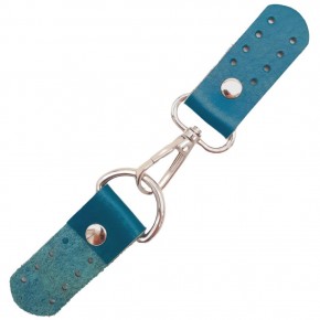 Çanta Aksesuar Gerçek Deri Kancalı Böce (Kilit) Turkuaz Renk Gümüş Metalli