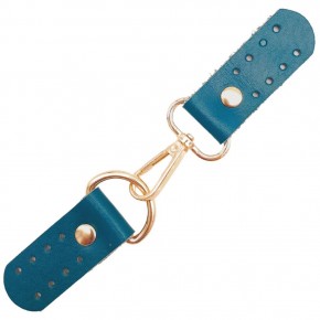 Çanta Aksesuar Gerçek Deri Kancalı Böce (Kilit) Turkuaz Renk Light Gold Metalli