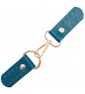 Çanta Aksesuar Gerçek Deri Kancalı Böce (Kilit) Turkuaz Renk Light Gold Metalli