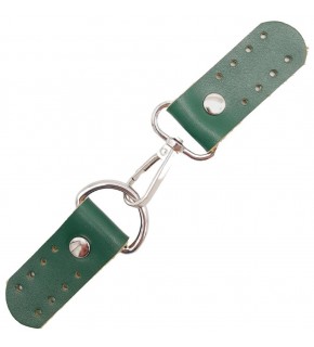 Çanta Aksesuar Gerçek Deri Kancalı Böce (Kilit) Yeşil Renk Gümüş Metalli