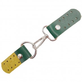 Çanta Aksesuar Gerçek Deri Kancalı Böce (Kilit) Yeşil Renk Gümüş Metalli