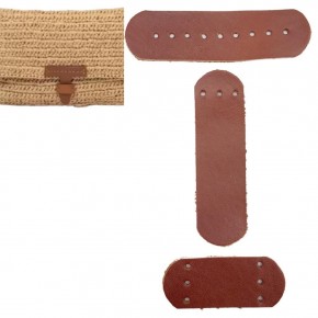 Çanta Aksesuar Gerçek Deri Kilit Set Kızıl Kahve Renk