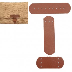 Çanta Aksesuar Gerçek Deri Kilit Set Taba Renk