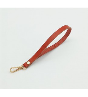 Çanta Aksesuar Gerçek Deri Kırmızı Renk Elcik Light Gold Metalli