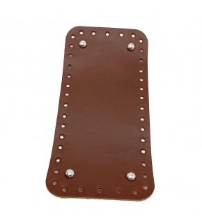 Çanta Aksesuar Gerçek Deri Kızıl Kahve 25X12 cm Dikdörtgen Gümüş Metalli Çanta Tabanı