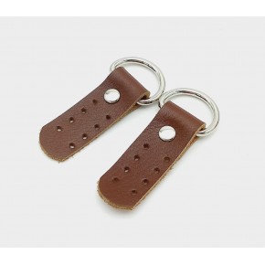 Çanta Aksesuar Gerçek Deri Kızıl Kahve Sapucu (Böce) Gümüş Metalli