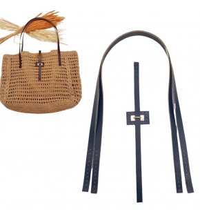 Çanta Aksesuar Gerçek Deri Köprü Kilitli Çanta Seti Lacivert Renk Light Gold Metalli