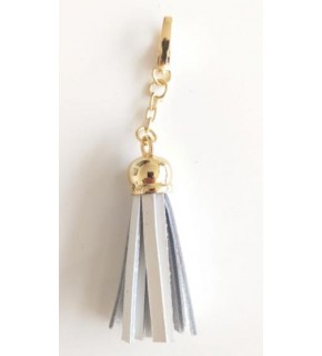 Çanta Aksesuar Gerçek Deri Kovanlı Püskül Beyaz Renk