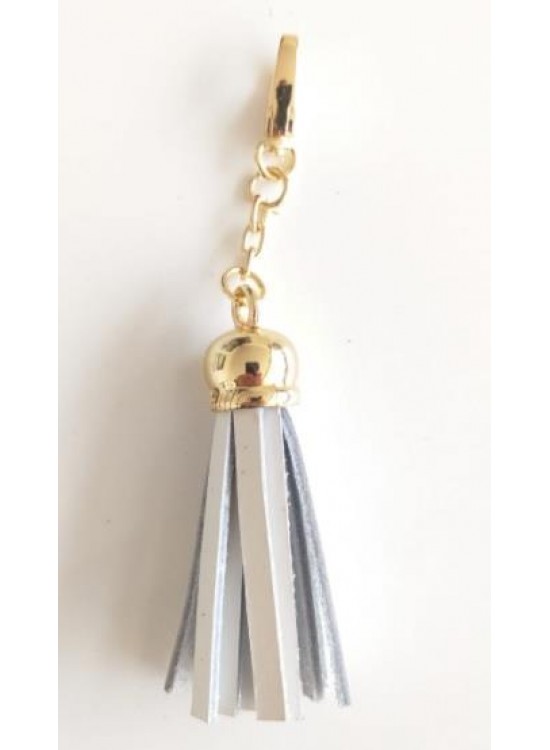 Çanta Aksesuar Gerçek Deri Kovanlı Püskül Beyaz Renk